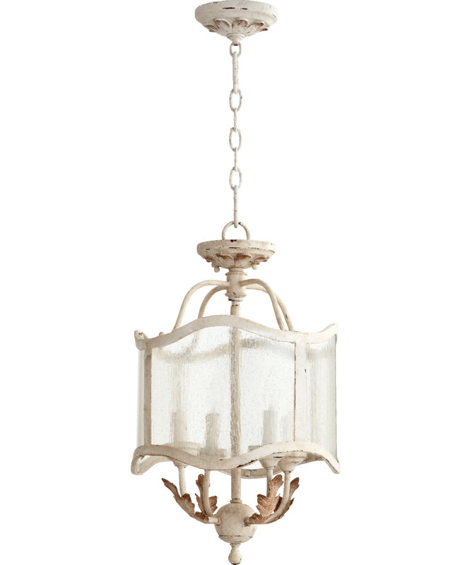 Kappel 4 - Light Glass Geometric Chandelier, Persian White
