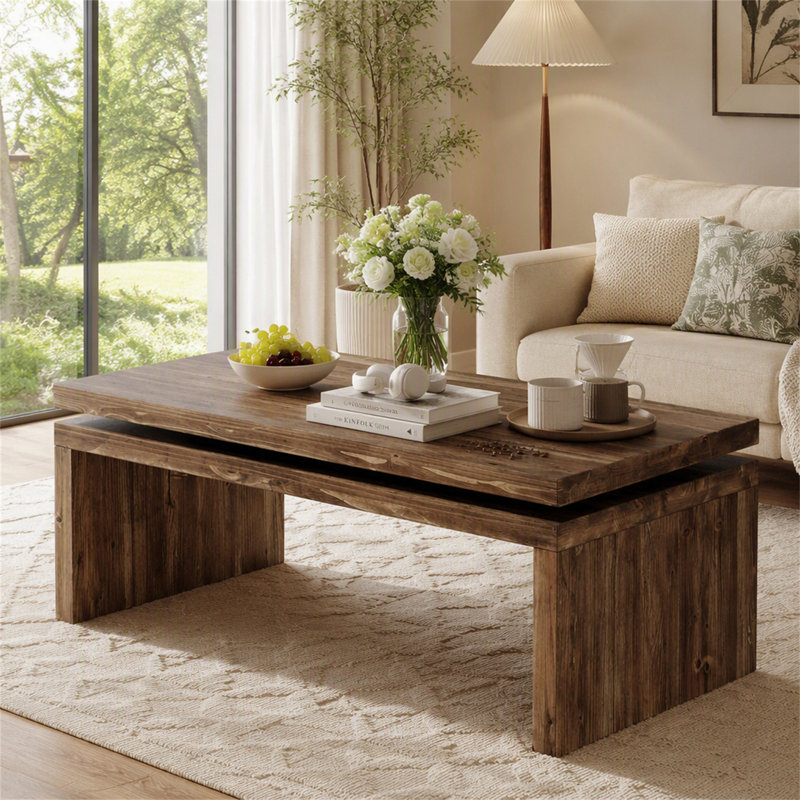 Solid Wood Farmhouse Coffee Table