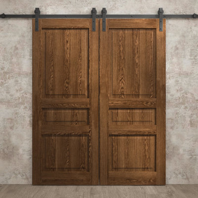 Porte de grange double moderne | Ego 5012 | Ensemble de rails | Portes intérieures solides