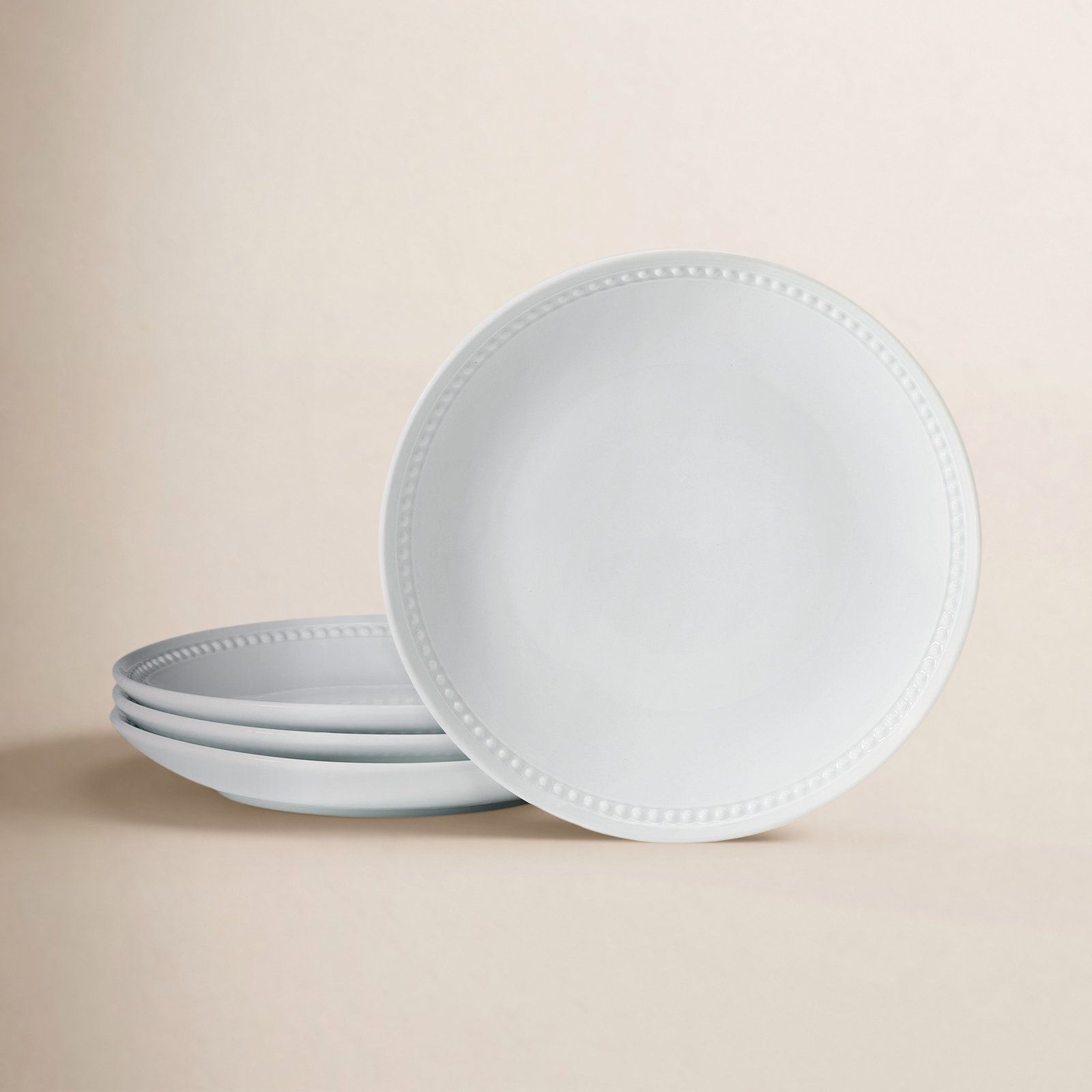 Fitz and Floyd Norrell Beaded Coupe Dinner Plate, Set Of 4