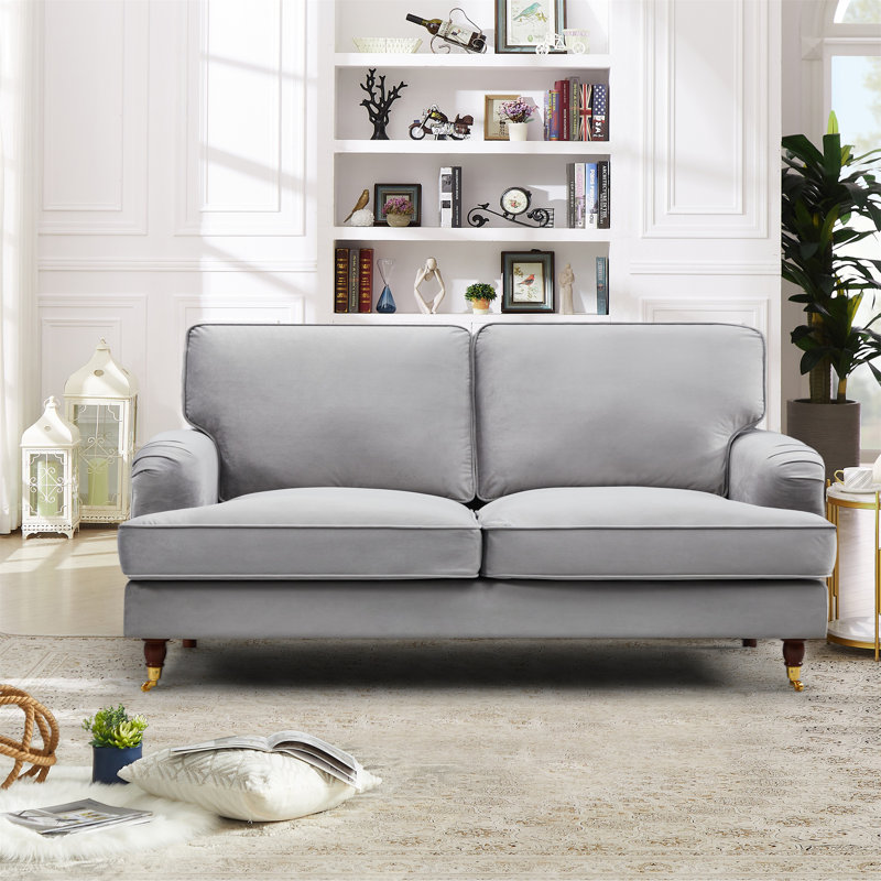 Gorby Velvet Sofa, 2, Grey