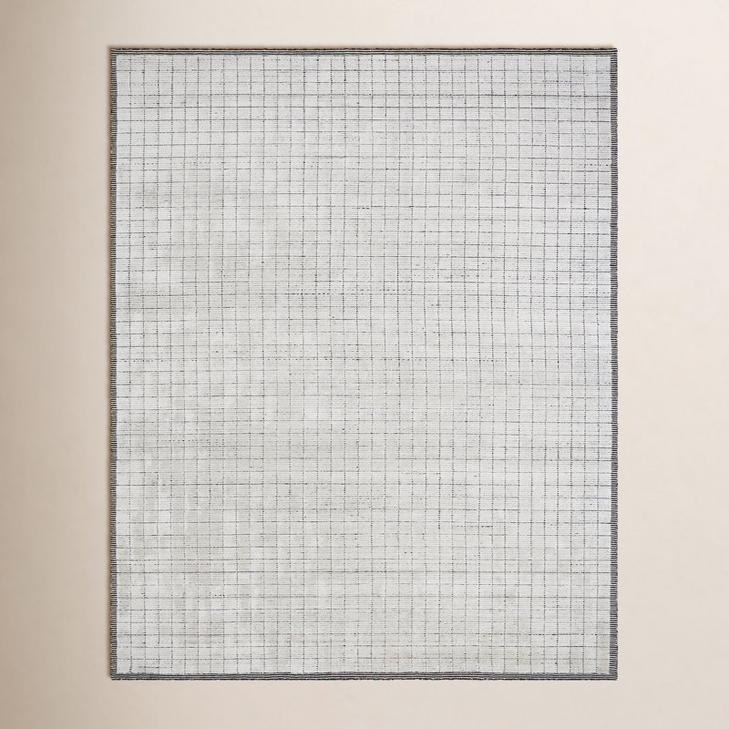 Tapis gris clair touffeté à la main à motif géométrique Jacey, Rectangle 12 pi x 15 pi