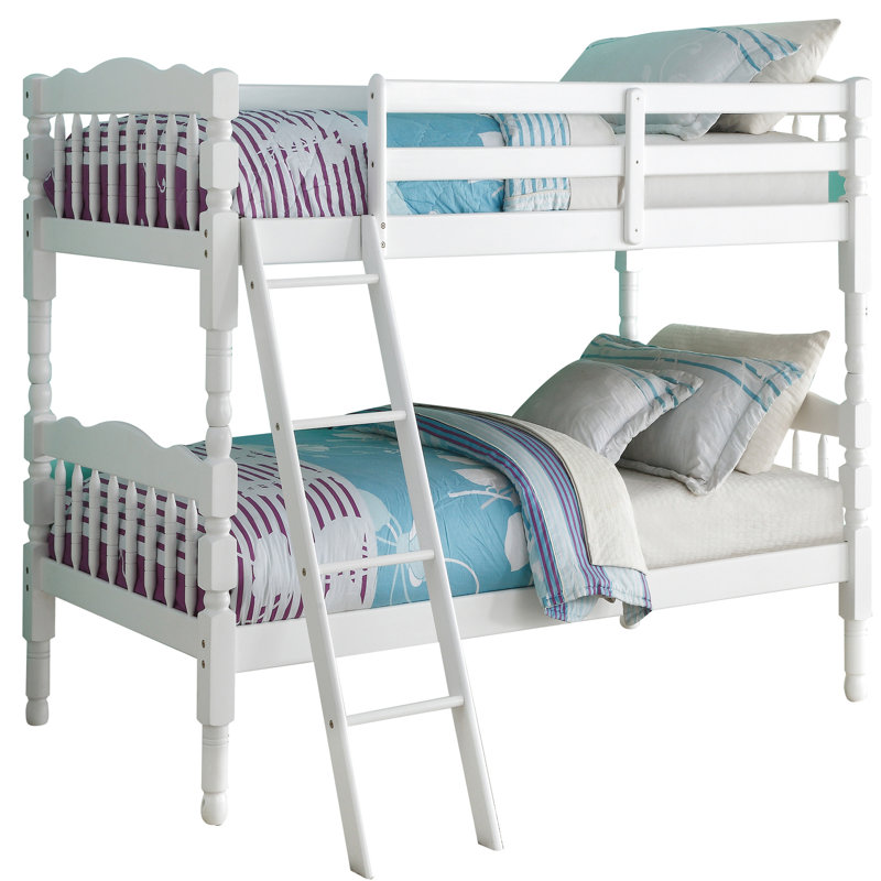 Lit simple en bois au-dessus d'un lit superposé en blanc, adapté à la chambre à coucher Twintwin rehausse l'ambiance avec une conception rectangulaire