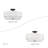 4 Light Brushed Nickel Large Semi-Flush With Hand Crafted Off-White Fabric Hardback Shades-387463168