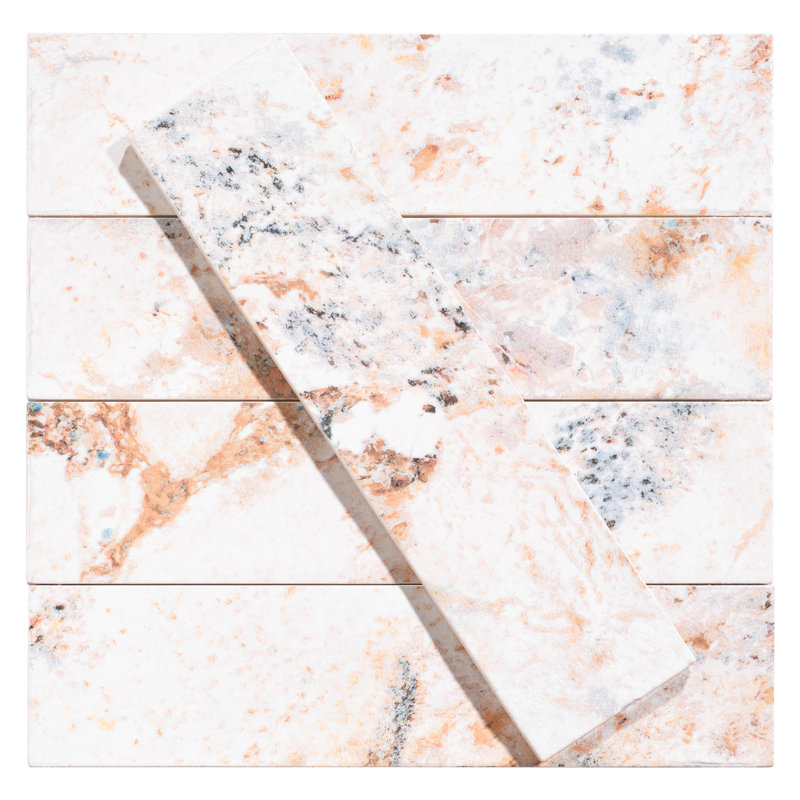Daint 2-in. x 10-in. Subway Metal Look Glossy Ceramic Wall Tile, Povelle