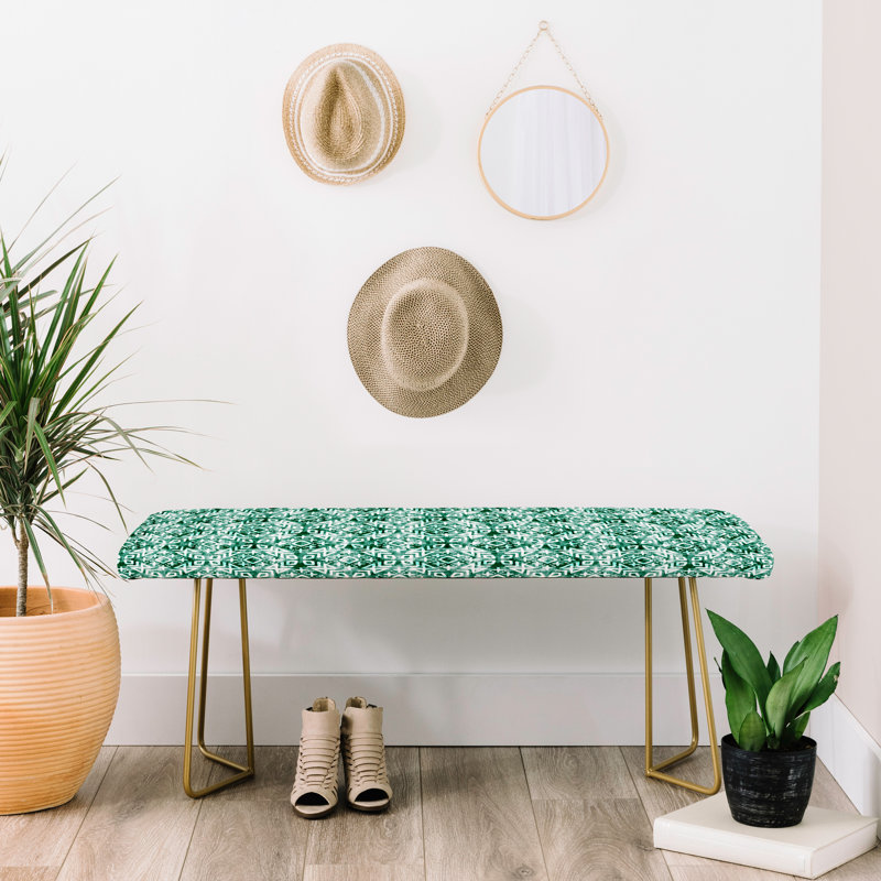 Banc rembourré Rudd, Vert / floral