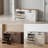 2-Tier Adjustable Shoe Cabinet,Upholstered Shoe Storage Bench With Cabinet-2131612155