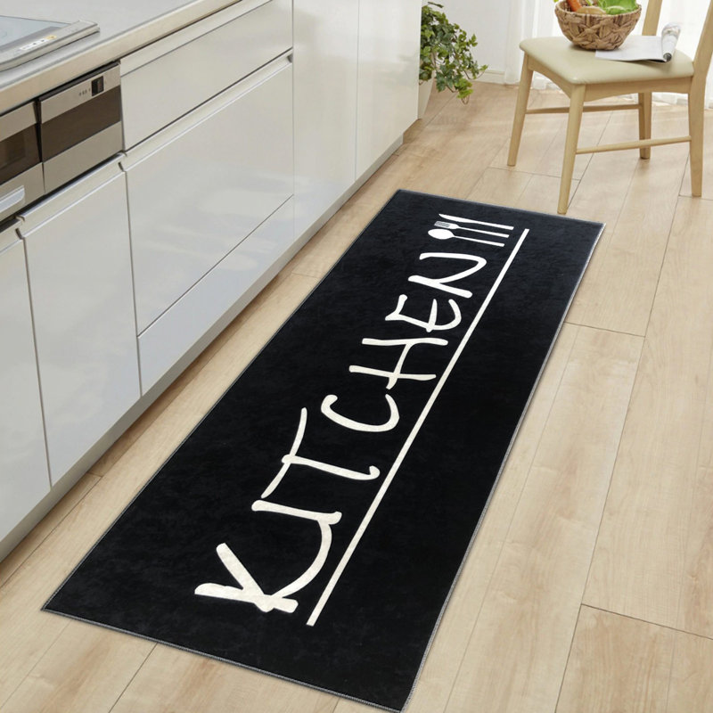Tapis en jute tissé à la machine en noir / blanc, Rectangle 3 pi 3 po x 4 pi 11 po