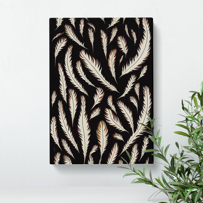 Feather Pattern No.2 - Wrapped Canvas, 60cm H x 40cm W x 3cm D