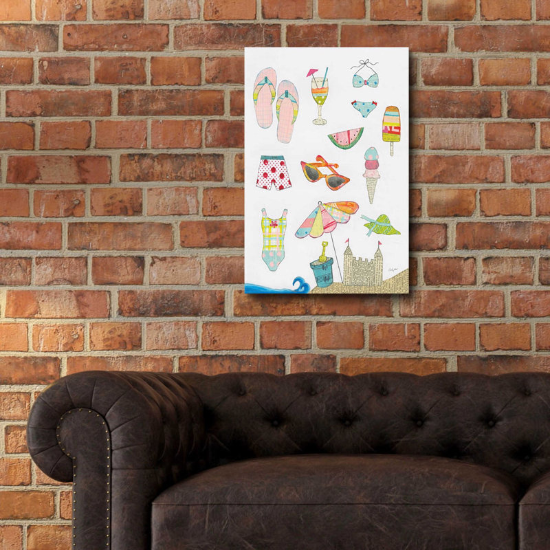 «At the Beach I v2» par Courtney Prahl, art mural en verre acrylique, H 24 po x l 16 po x P 0,2 po