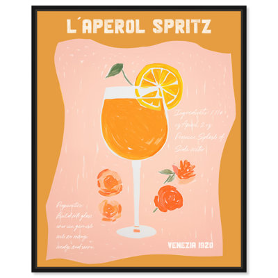 Art mural rétro Aperol Spirz par Art Remedy