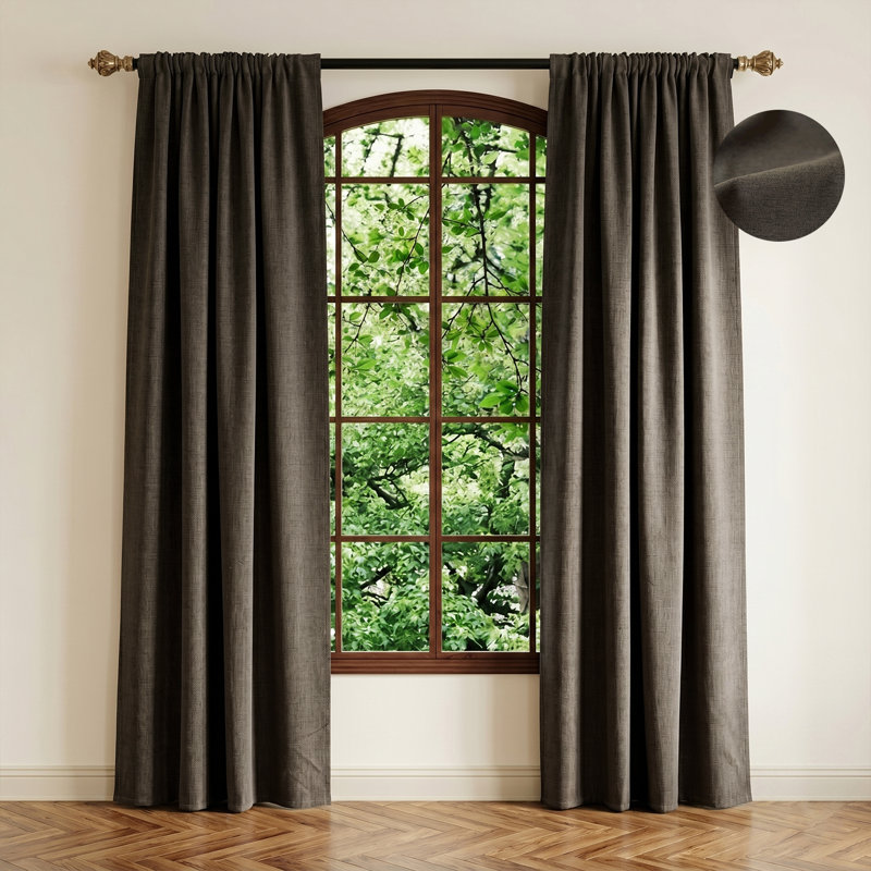 Blackout Curtain Pair, 137 cm Width x 260 cm Drop