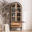 Bois massif + vitrines en verre-120232448