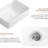 Bathroom Vessel Sink - Rectangular White Ceramic, Deep Bowl, Splash Minimizing, Efficient Drain, 19.19 In Deep, 23.9 Lb Weight