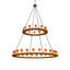 Lustre à deux niveaux de 72 po de largeur Loxley