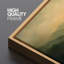 «Misty Green Mountain Range Tranquil Nature Landscape», reproduction d'art sur toile encadrée-120420027-120420028