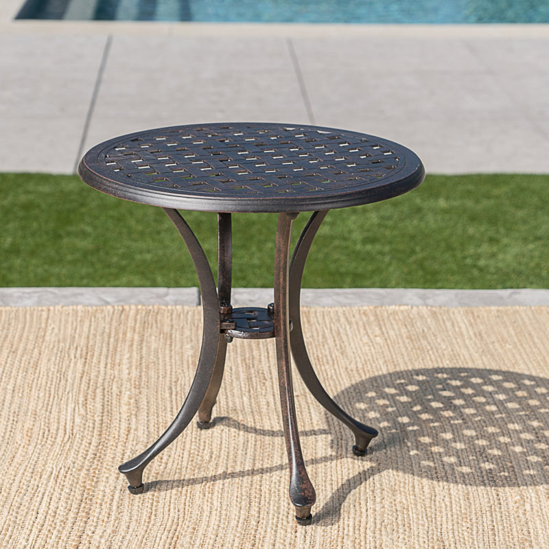 Table d'appoint d'extérieur au design élégant en treillis