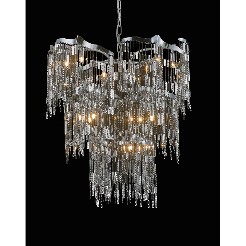 Lustre à niveaux variable à 13 lumières Jiliana