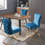 Zakrzewski Modern Velvet Dining Chair - Ergonomic Velvet Upholstered Back with Golden Stainless Steel Frame - Side Chair for Kitchen Living Room Dining Room Set of 2-1894374080