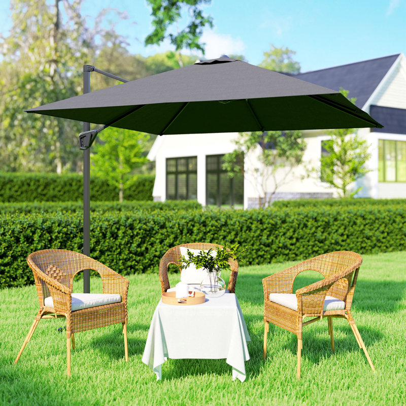 245cm Tilt Cantilever Parasol, Black