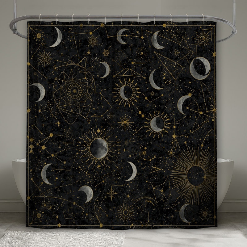 Rideaux de douche Celestial Sun Moon Constellations, L 70 po x H 72 po