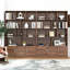 Bibliothèque de 70,87 po de hauteur avec 10 cubes et 3 portes, bibliothèque à 4 niveaux, bibliothèque ouverte avec armoire, organisateur de rangement cubique moderne pour le salon et le bureau