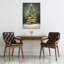 «Snowy Christmas Tree Elegant Peaceful Serene Christmas Tree Forest Winter», reproduction d'art murale-129720369