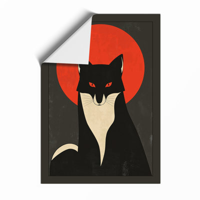 Geometric Cat Icon Modern - Print