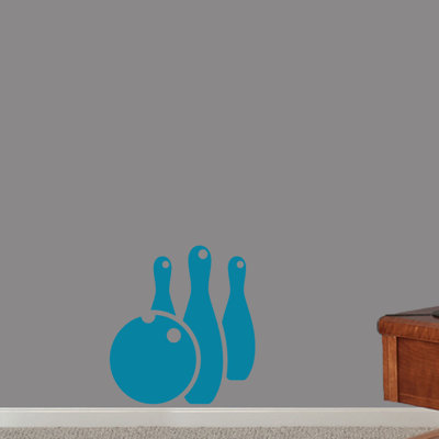 Décalcomanie murale boule de bowling et épingles