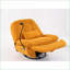 Fauteuils inclinables: Fauteuil pivotant électrique avec Bluetooth, USB, modes multiples et amp; Rangement des aliments | Tissu orange-1965163230