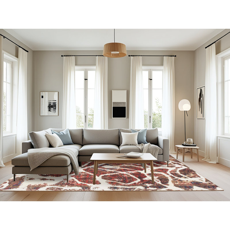 Tapis multicolore Stoneboro, Rectangle 8 pi x 10 pi