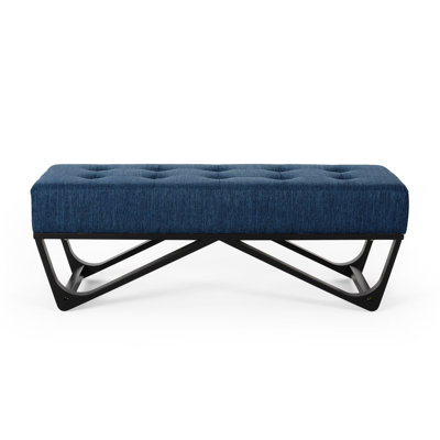 Navy Blue - Enhance Your Space With Style. Upholstery And Design. Use As Footrest Or Side Table. Detail. 47 W X 17.79 D 16.63 H Add A Touch Of Elegance. Upholstery. Versatile For Living Room.