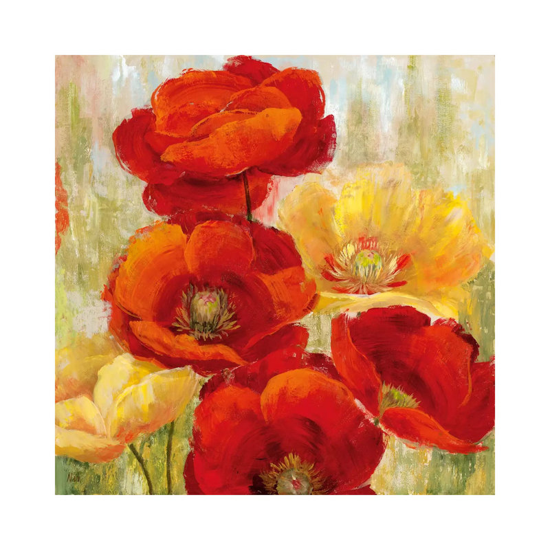 «Flourish Meadow II» par Nan - reproduction d'art sur toile tendue, H 12 po x l 12 po x P 0,75 po