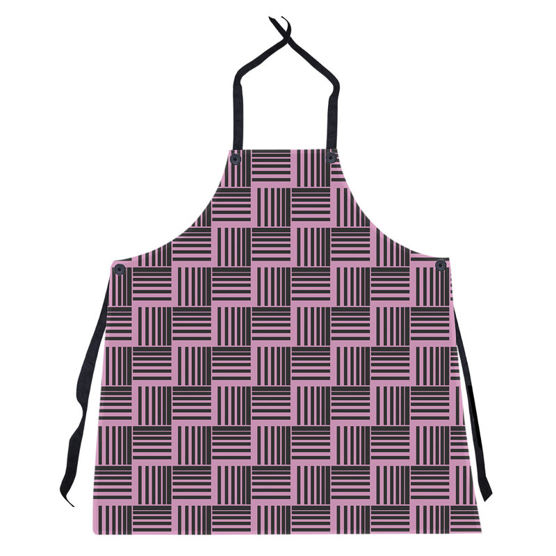 Jaya Bib Apron, Pink/Black