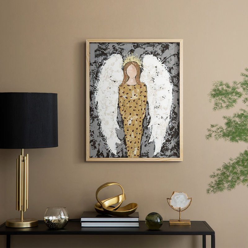 Angels Chacun III, reproduction encadrée - bois massif, H 30 po x l 24 po