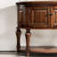 Buffet demi-cercle rétro en bois massif