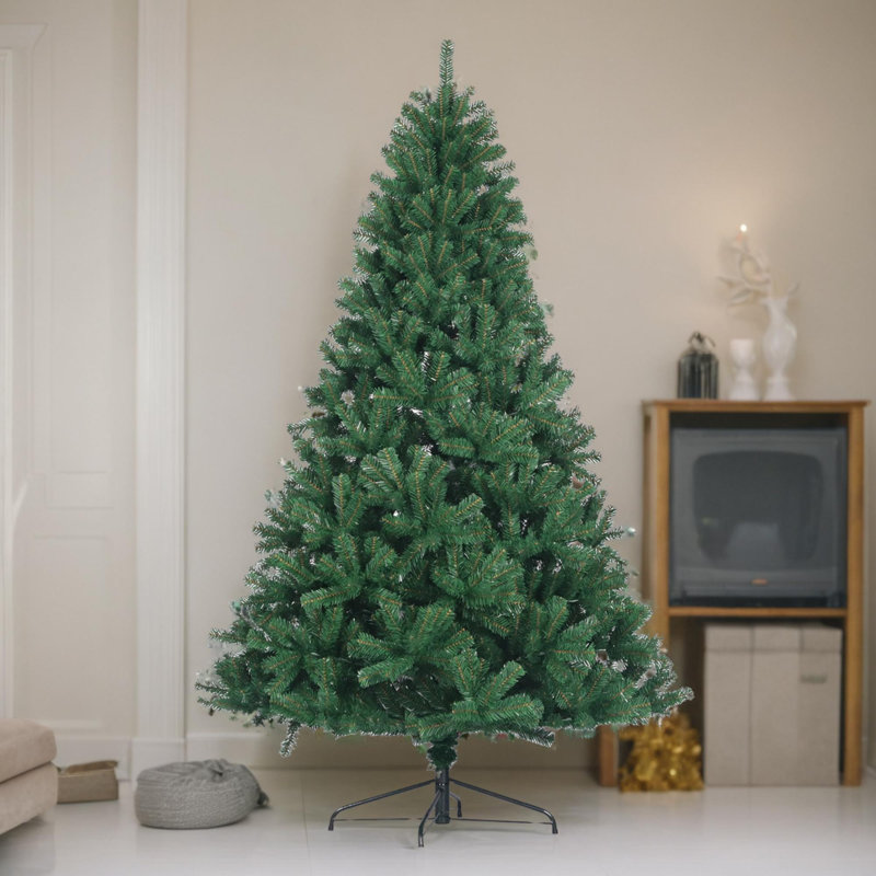 Sapin de Noël artificiel épinette naturel en PVC, 6'