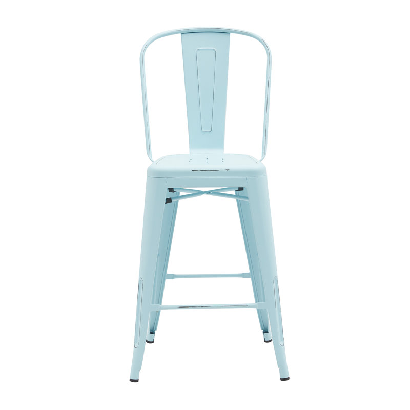 Tabouret de comptoir 26 po Kiplin, Bleu
