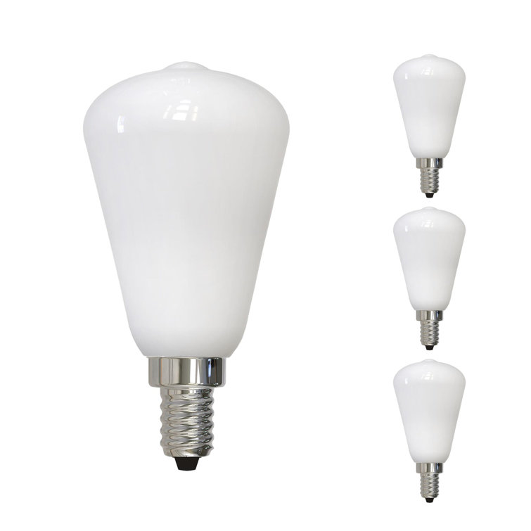 4 Watt Dimmable ST15 Light Bulb With Milky Glass Finish And Candelabra (E12) Base