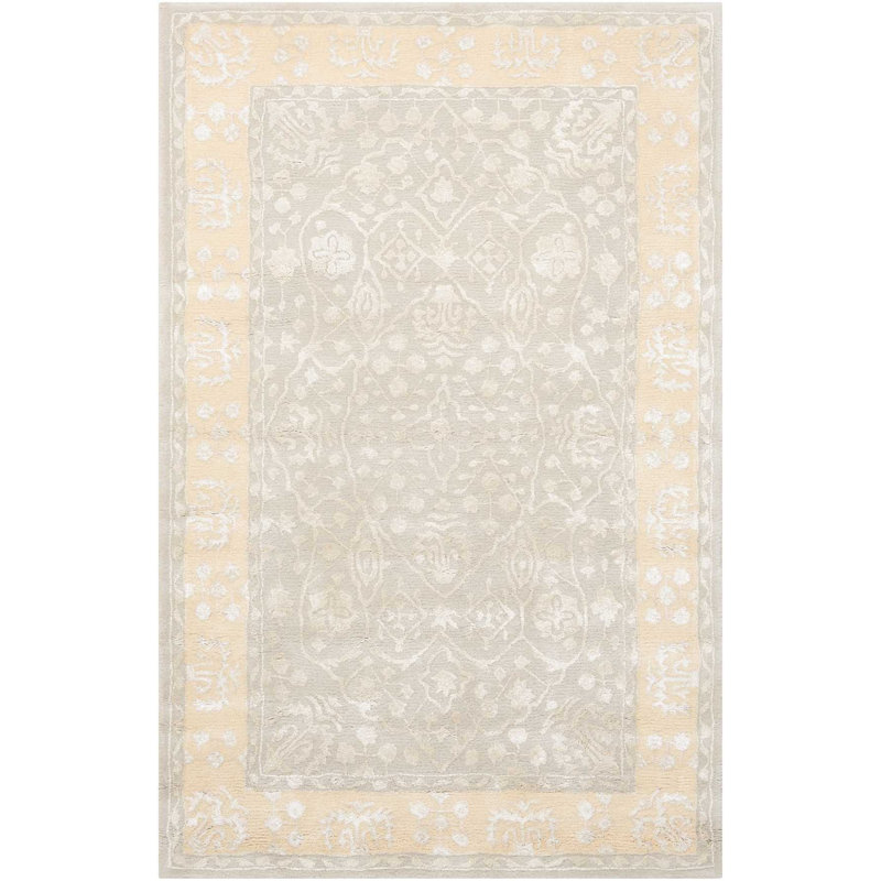 Huttig Viscose Oriental Indoor Rug, Rectangle 3'6" x 5'6"