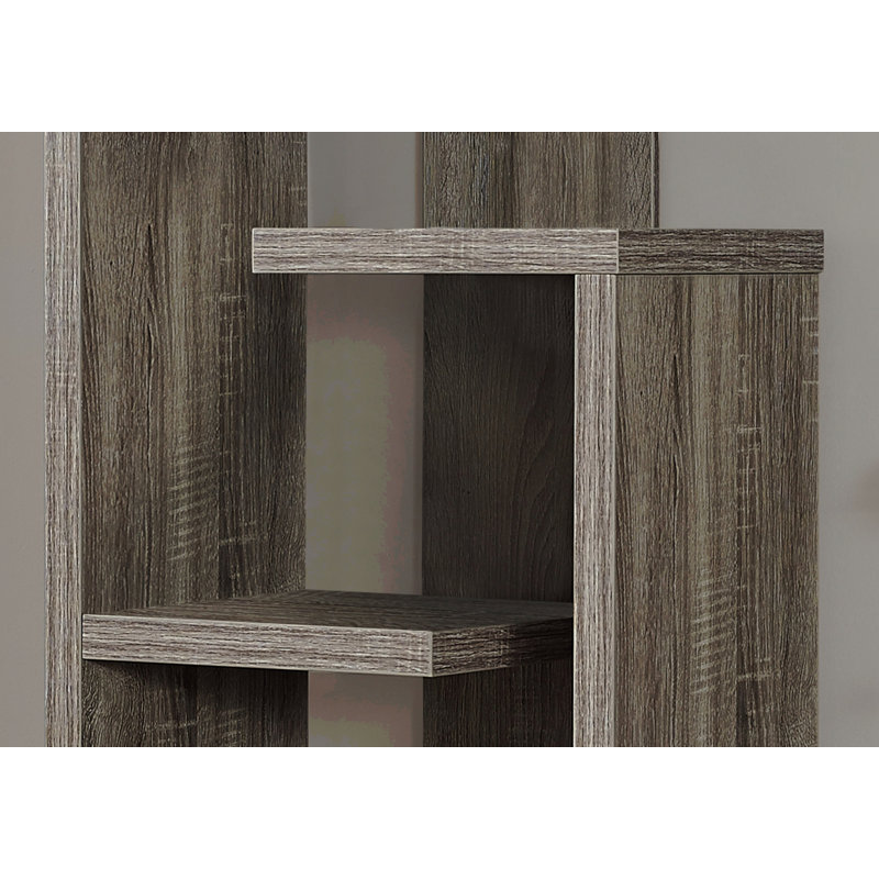 Bibliothèque, bibliothèque, étagère, 4 niveaux, H 48 po, bureau, stratifié de chambre à coucher, contemporain, moderne