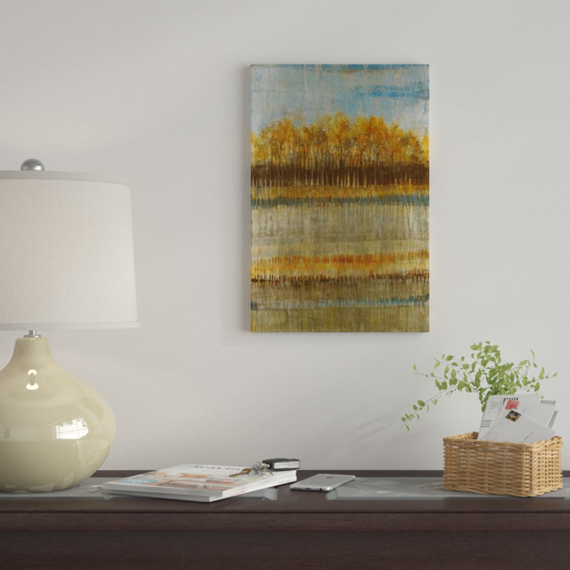 « beach trees », impression sur toile, H 12 po x l 8 po x P 0,75 po, Pas de tapis, Toile tendue