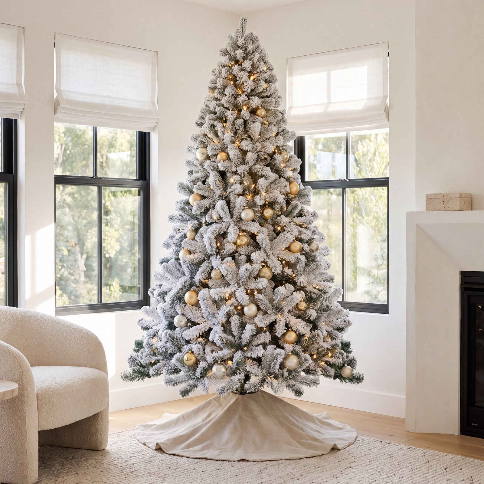 Frosted Pine Christmas Tree, 7.5'