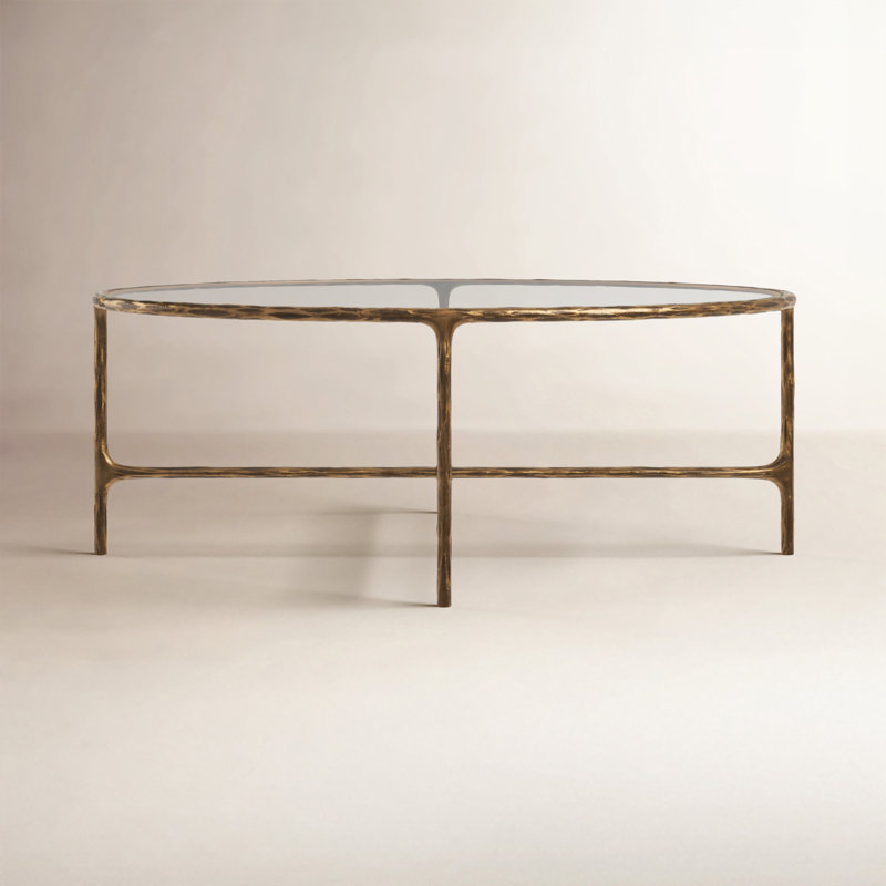 Table basse Evelynn, Clair, Laiton