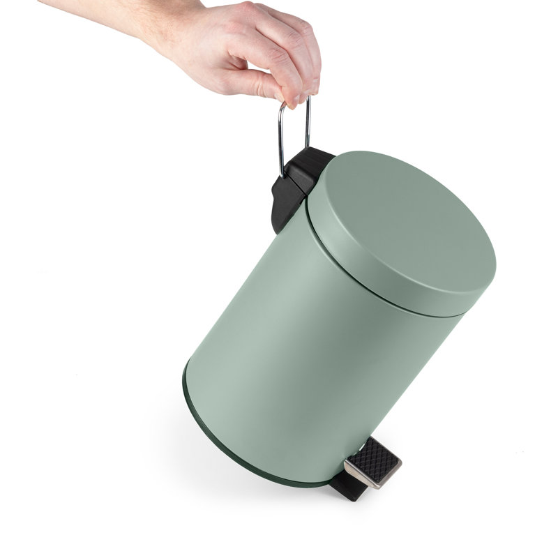 Quiles Metal Open Waste Bin - 3L, Green