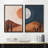 Sun And Moon Day And Night Orange Desert Landscape Pictures Framed Canvas 2 Pieces Print Wall Art-100136458-100136457