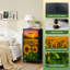 Commode 4 tiroirs pour chambre à coucher Vitrail tournesols automne automne coucher de soleil fleurs mosaïque florale Petite grande commode pour vêtements