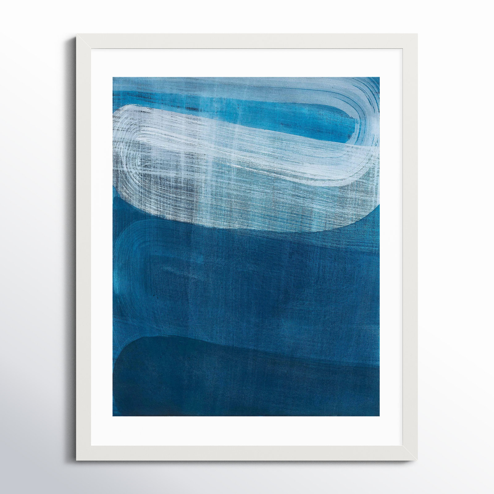 Tidal Blues by Stephanie Dennis, White, 38" H x 30" W  x 1.25" D