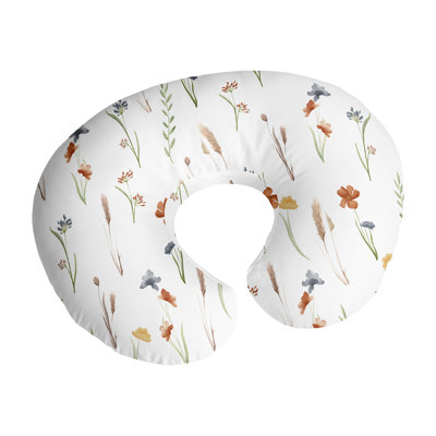 Watercolor Floral Garden Nursing Pillow Cover Case by Sweet Jojo Designs