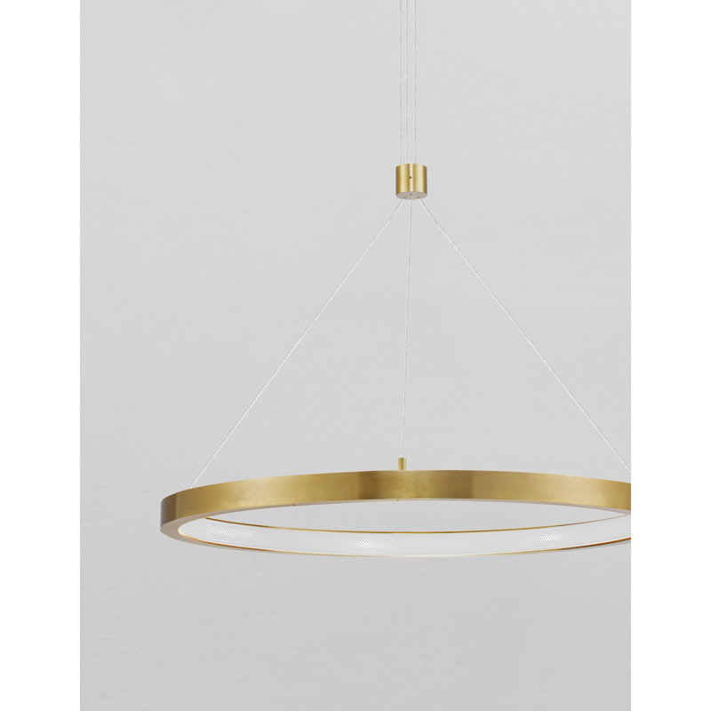 1 - Light LED Unique/Statement Pendant, Gold